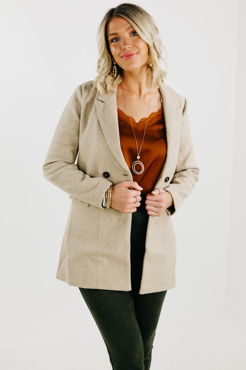 The Dean Double Button Lapel Blazer Coat