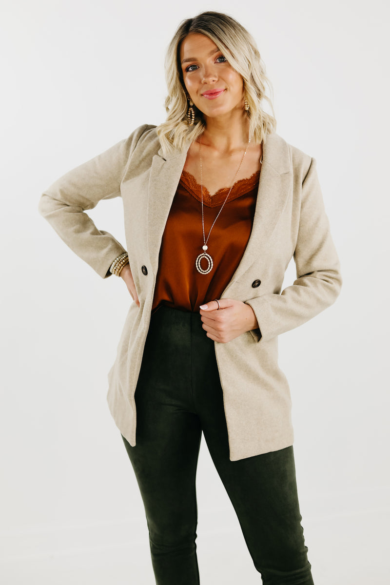 The Dean Double Button Lapel Blazer Coat