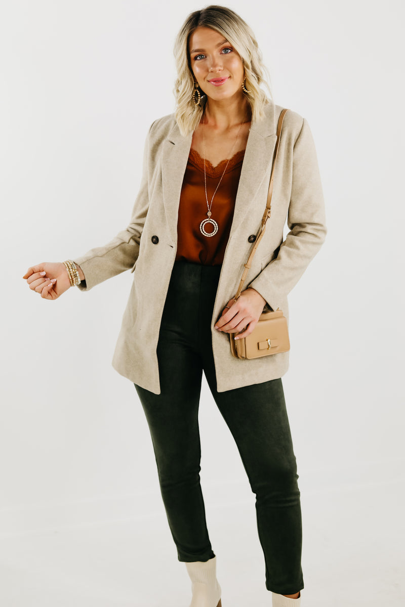 The Dean Double Button Lapel Blazer Coat