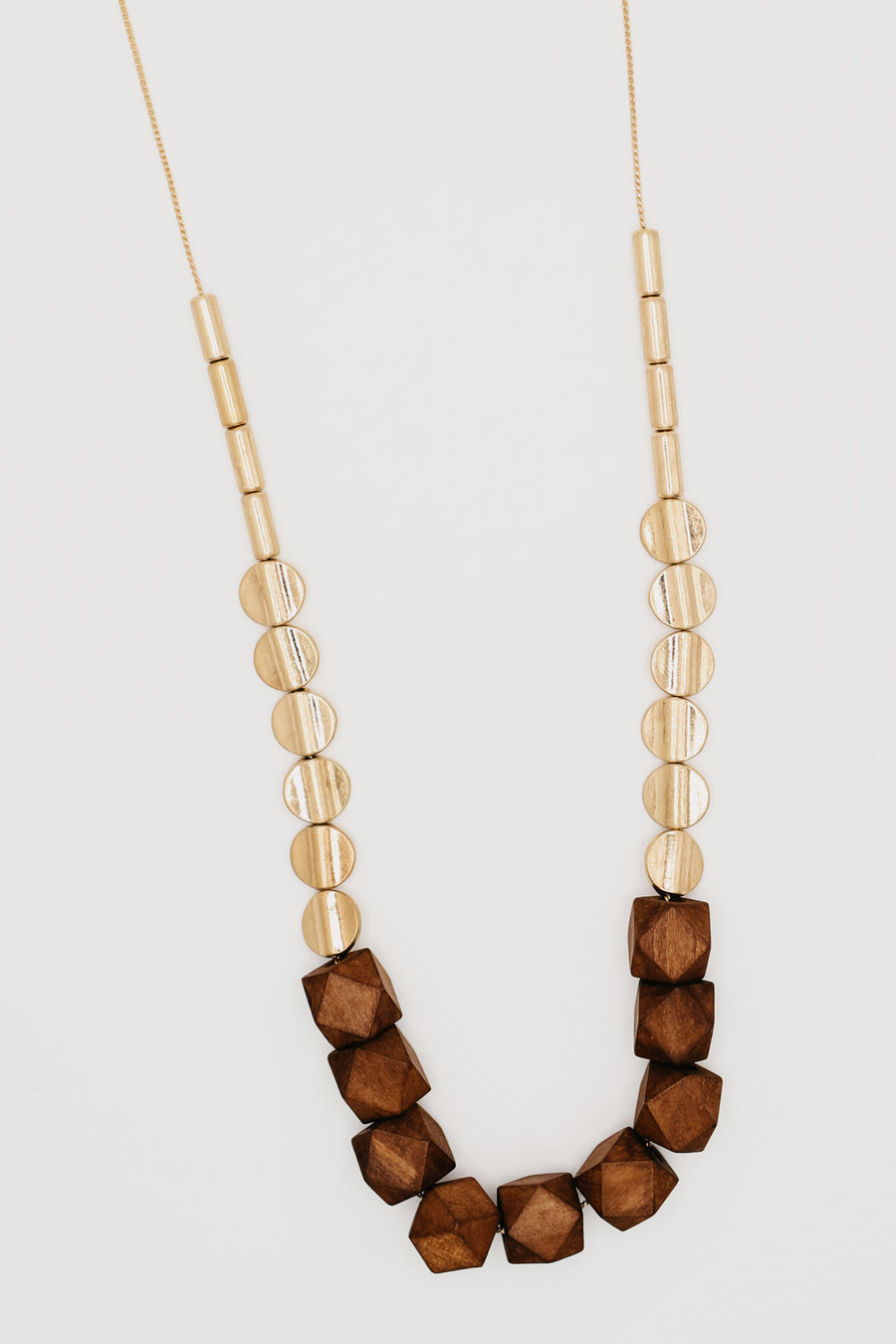 The Fatima Wood Bead Necklace