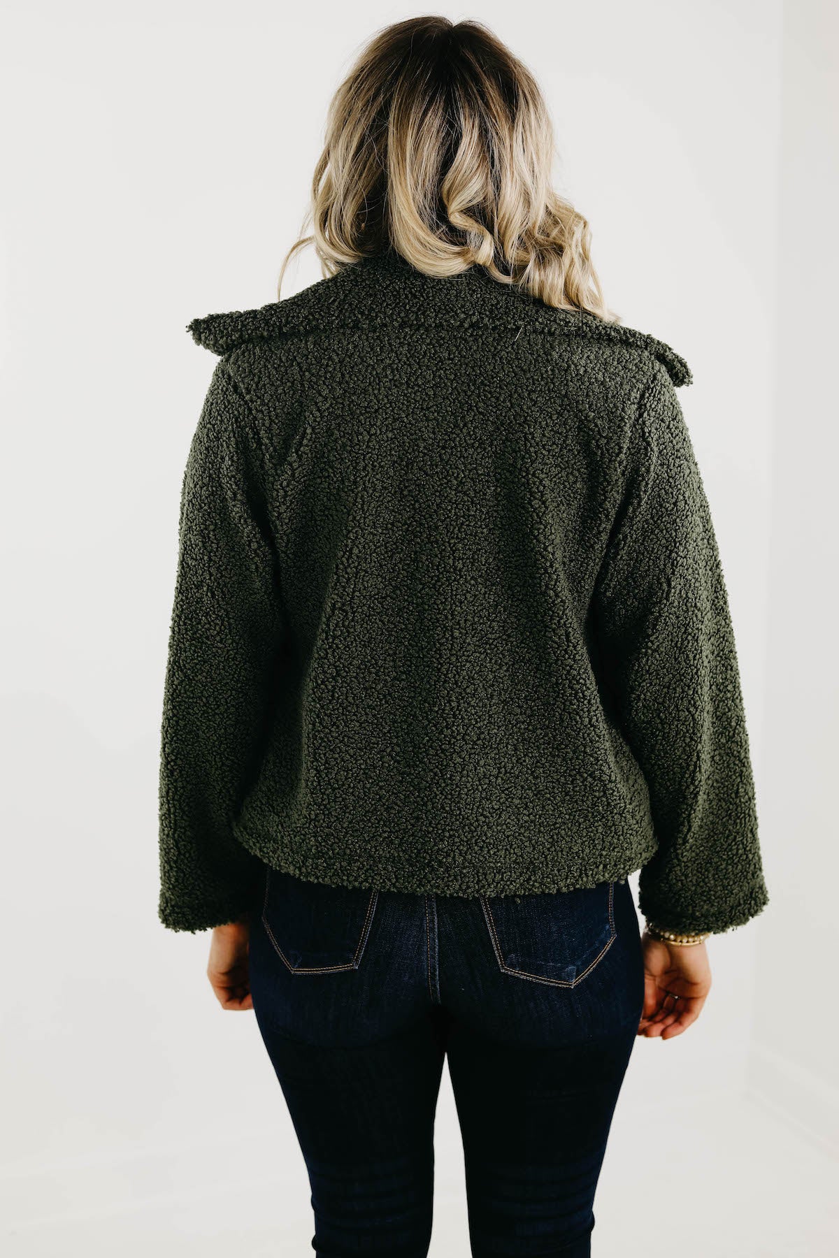 The Perla Teddy Cropped Fleece Jacket - FINAL SALE