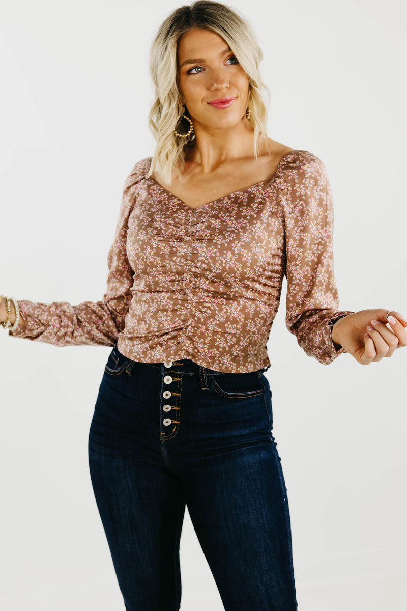The Carlin Floral Ruched Blouse - FINAL SALE