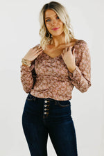 The Carlin Floral Ruched Blouse - FINAL SALE