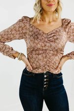The Carlin Floral Ruched Blouse - FINAL SALE