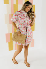 The Halley Puff Sleeve Tie Waist Floral Mini Dress - FINAL SALE