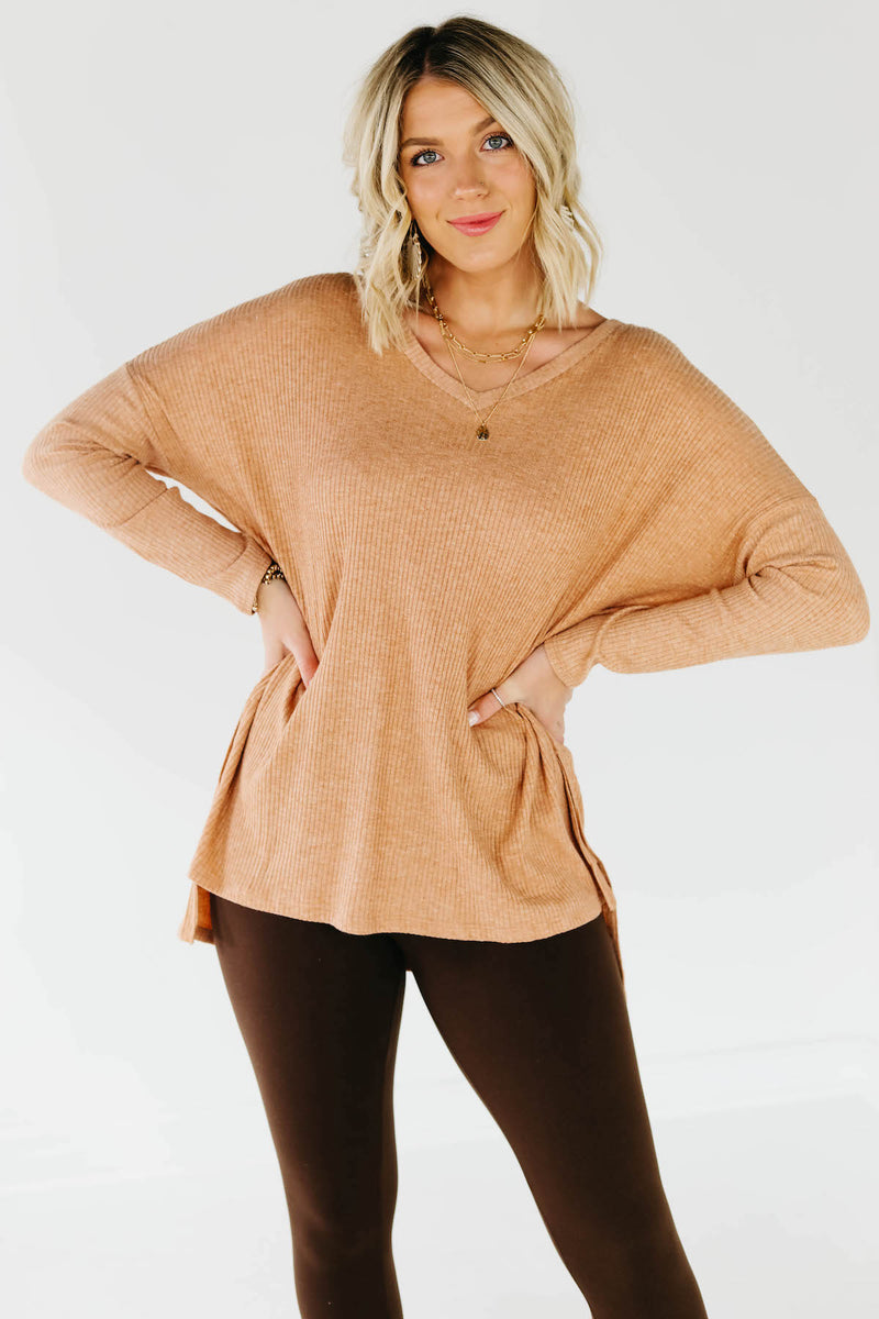 The Trace Heather Ribbed Sweater