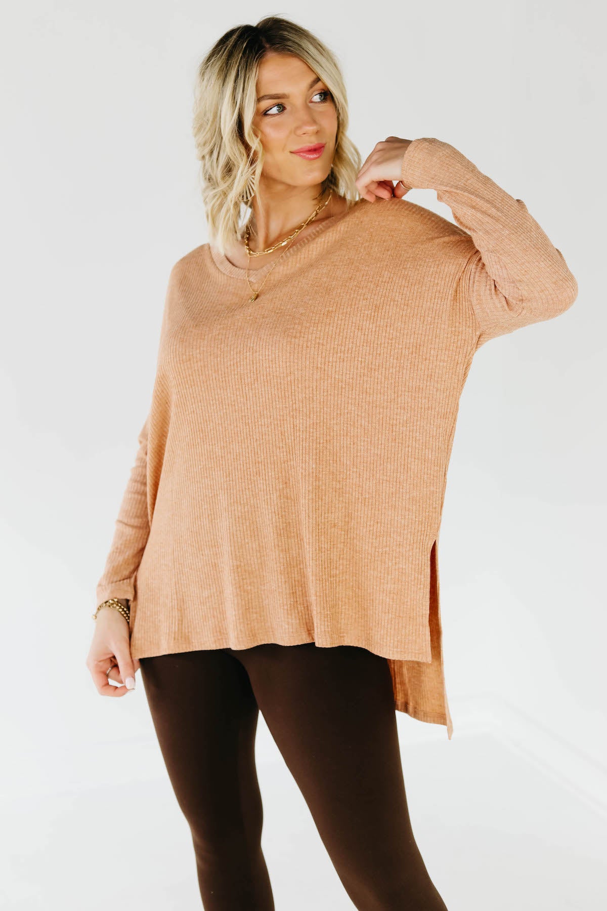 The Trace Heather Ribbed Sweater