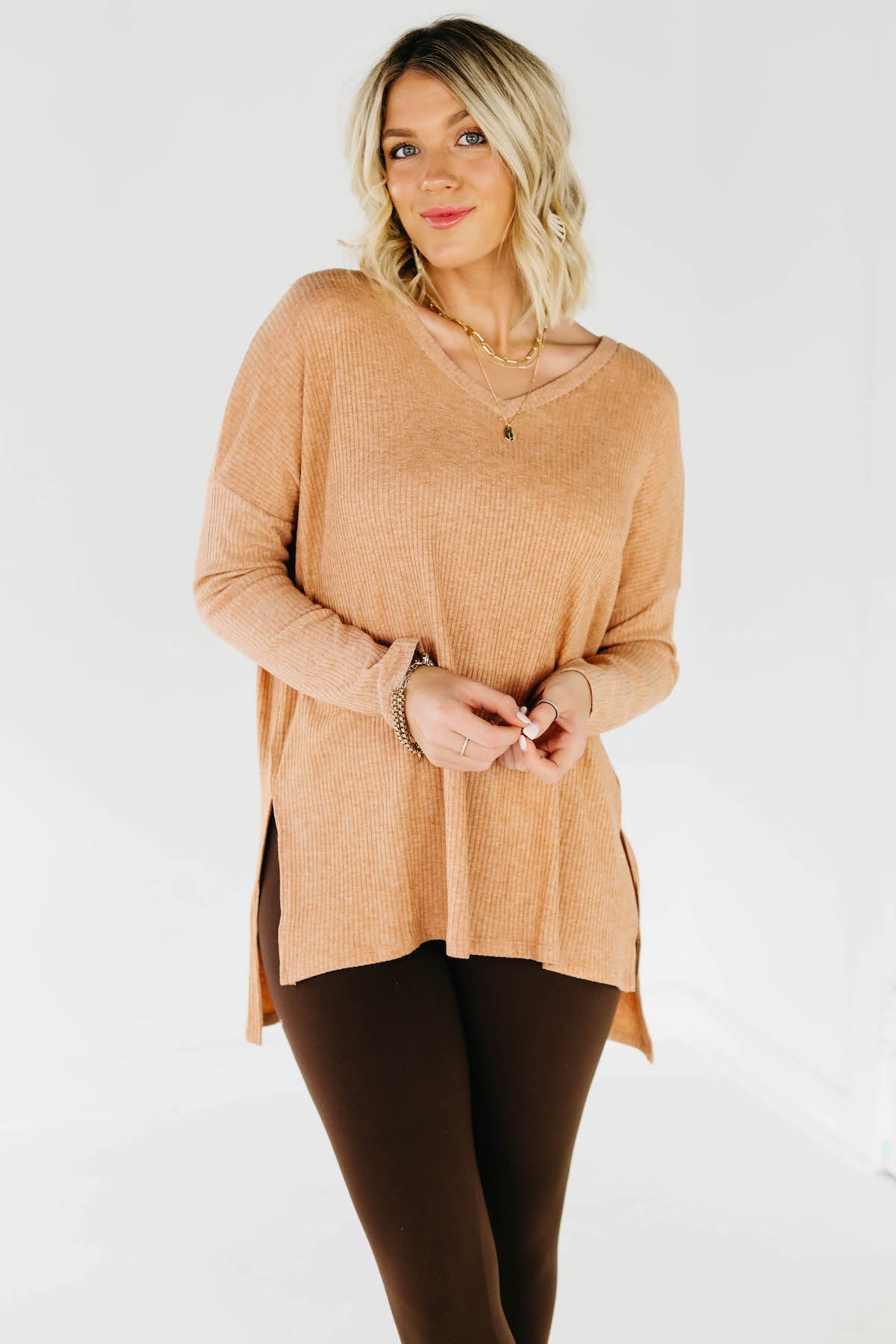 The Trace Heather Ribbed Sweater