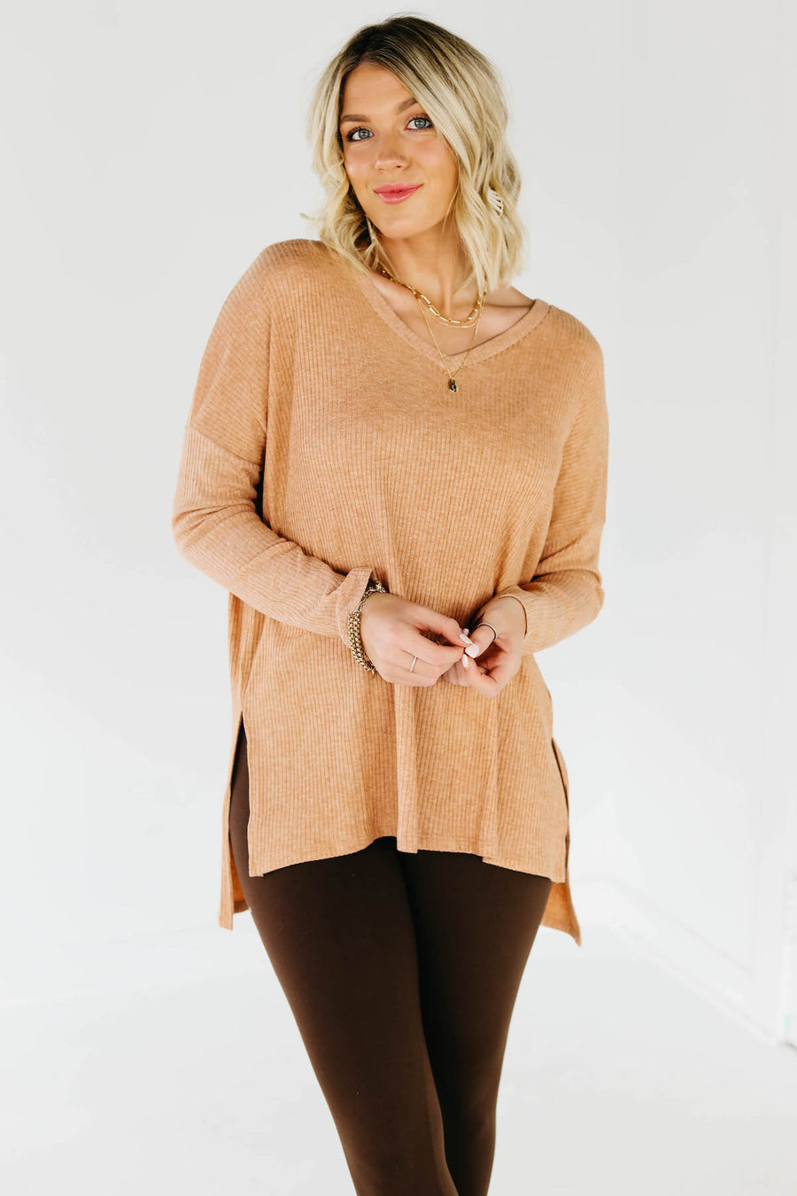 The Trace Heather Ribbed Sweater