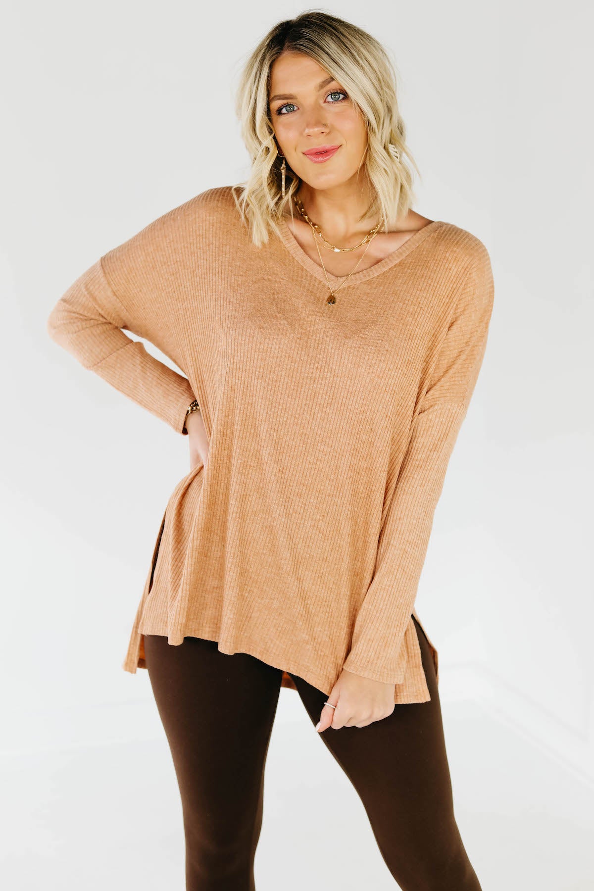The Trace Heather Ribbed Sweater
