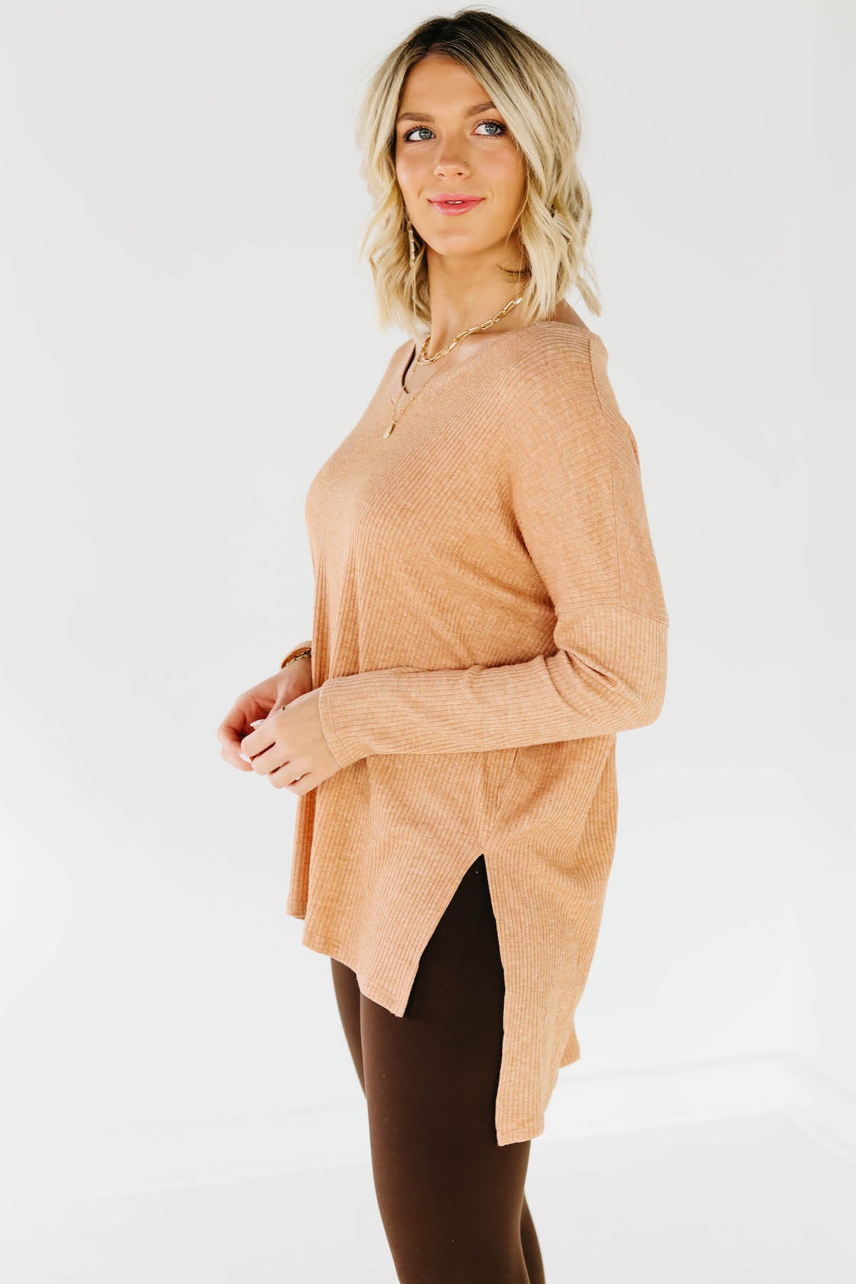 The Trace Heather Ribbed Sweater