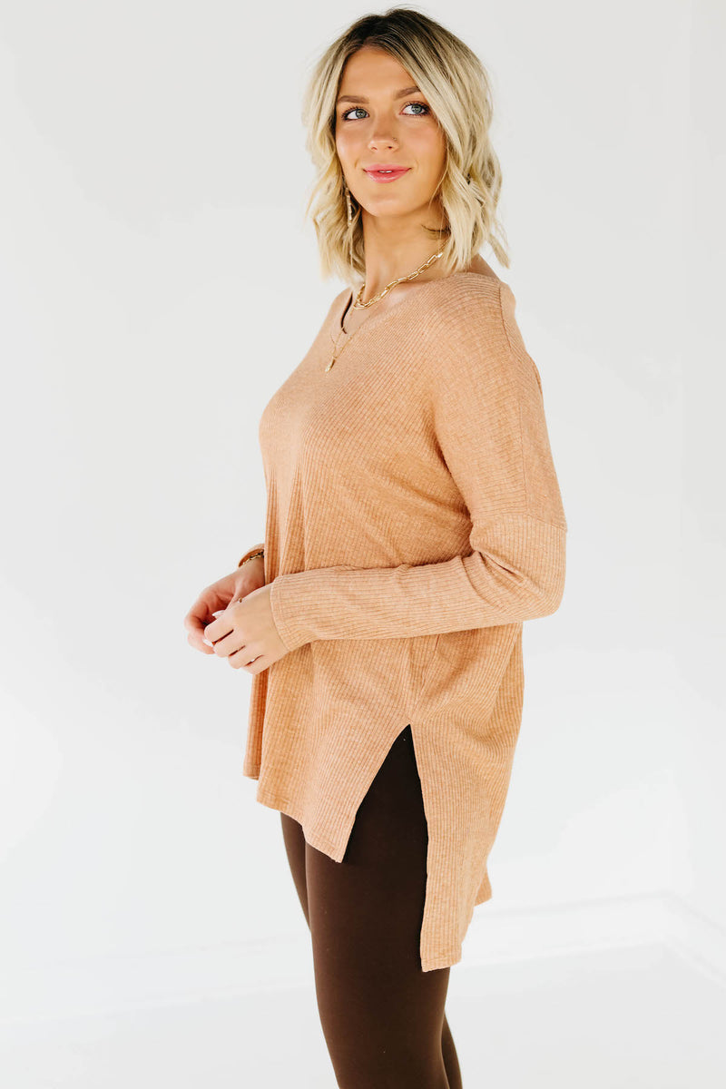 The Trace Heather Ribbed Sweater