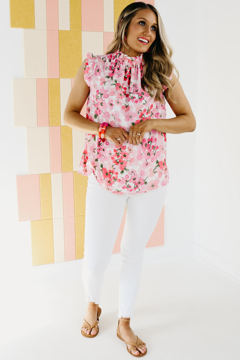 The Donovan Floral Ruffled Blouse - FINAL SALE