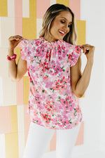 The Donovan Floral Ruffled Blouse - FINAL SALE