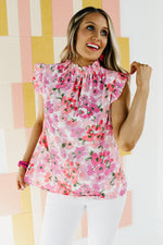 The Donovan Floral Ruffled Blouse - FINAL SALE