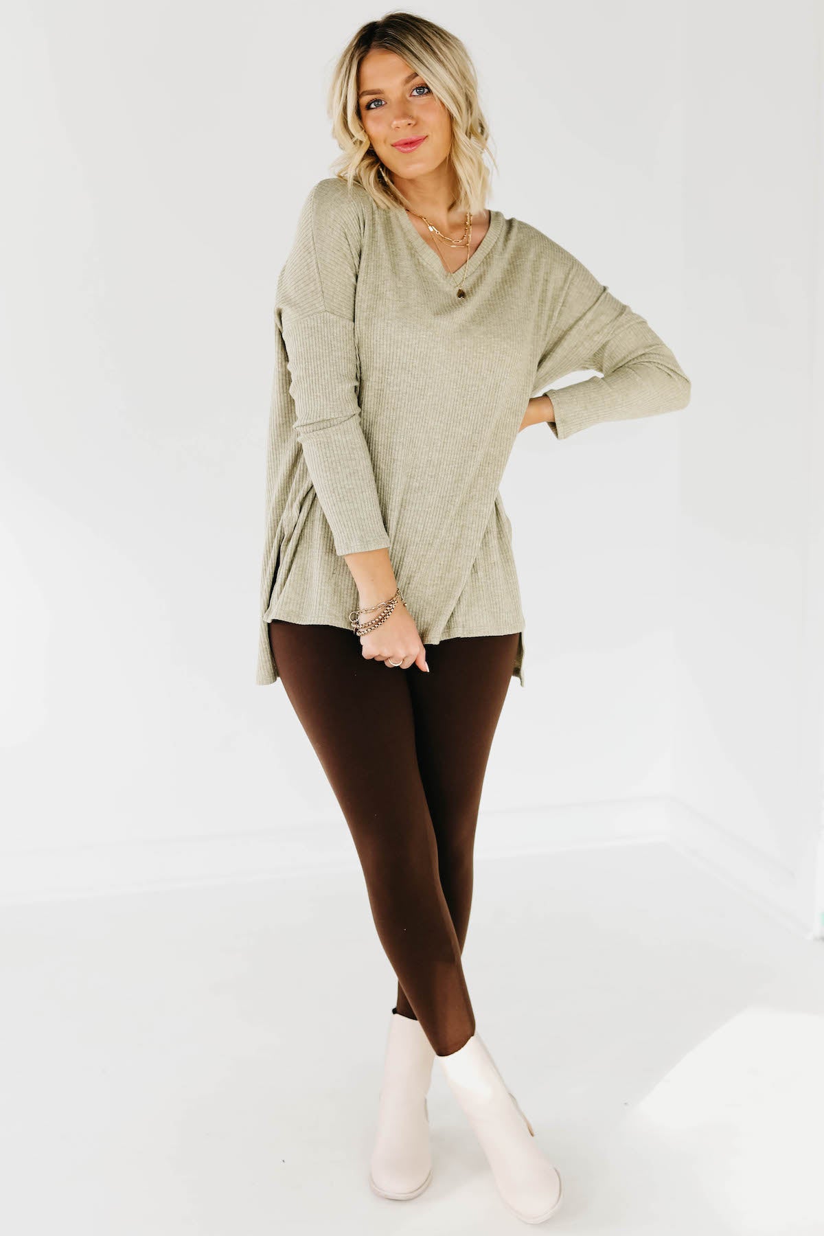 The Trace Heather Ribbed Sweater