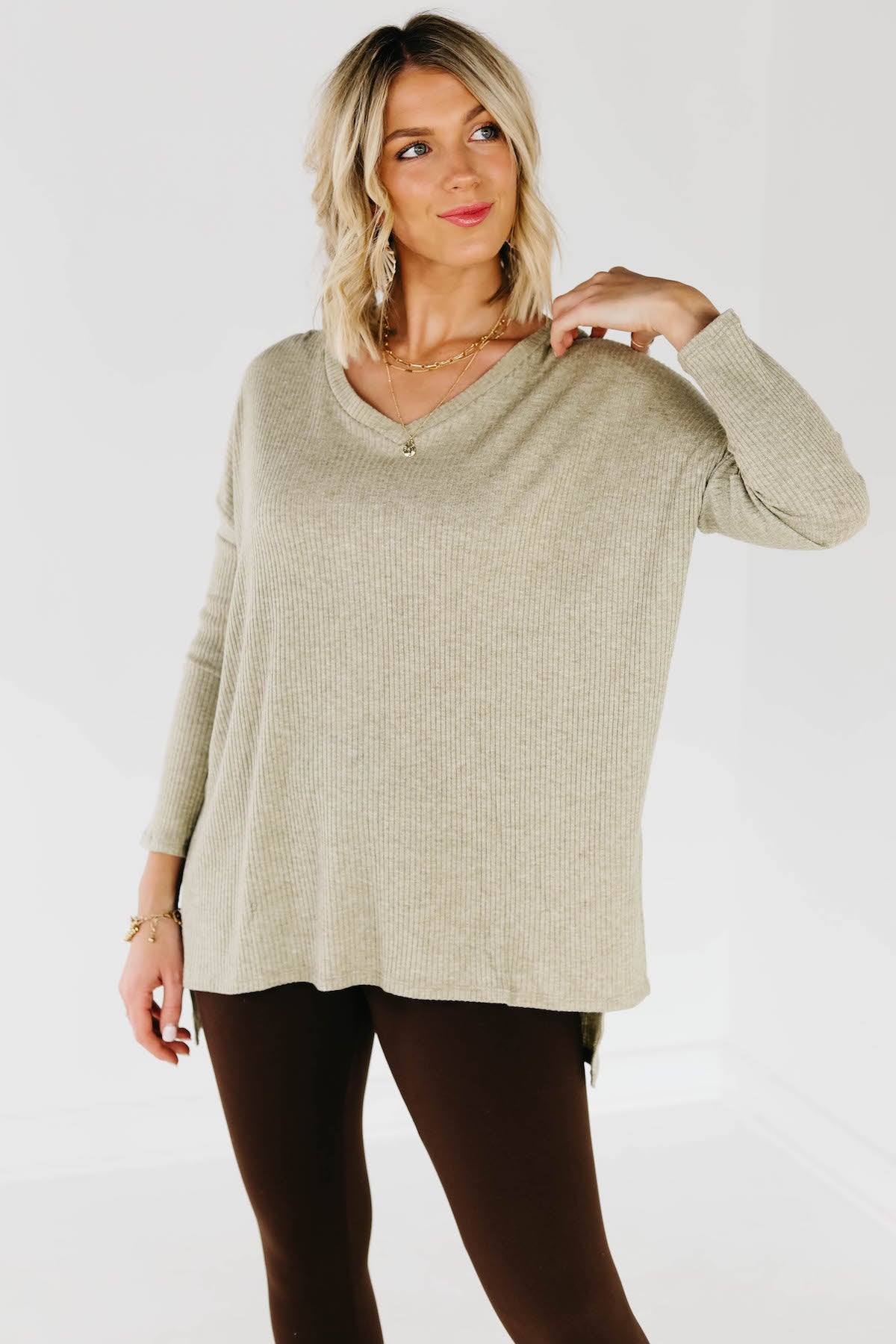 The Trace Heather Ribbed Sweater