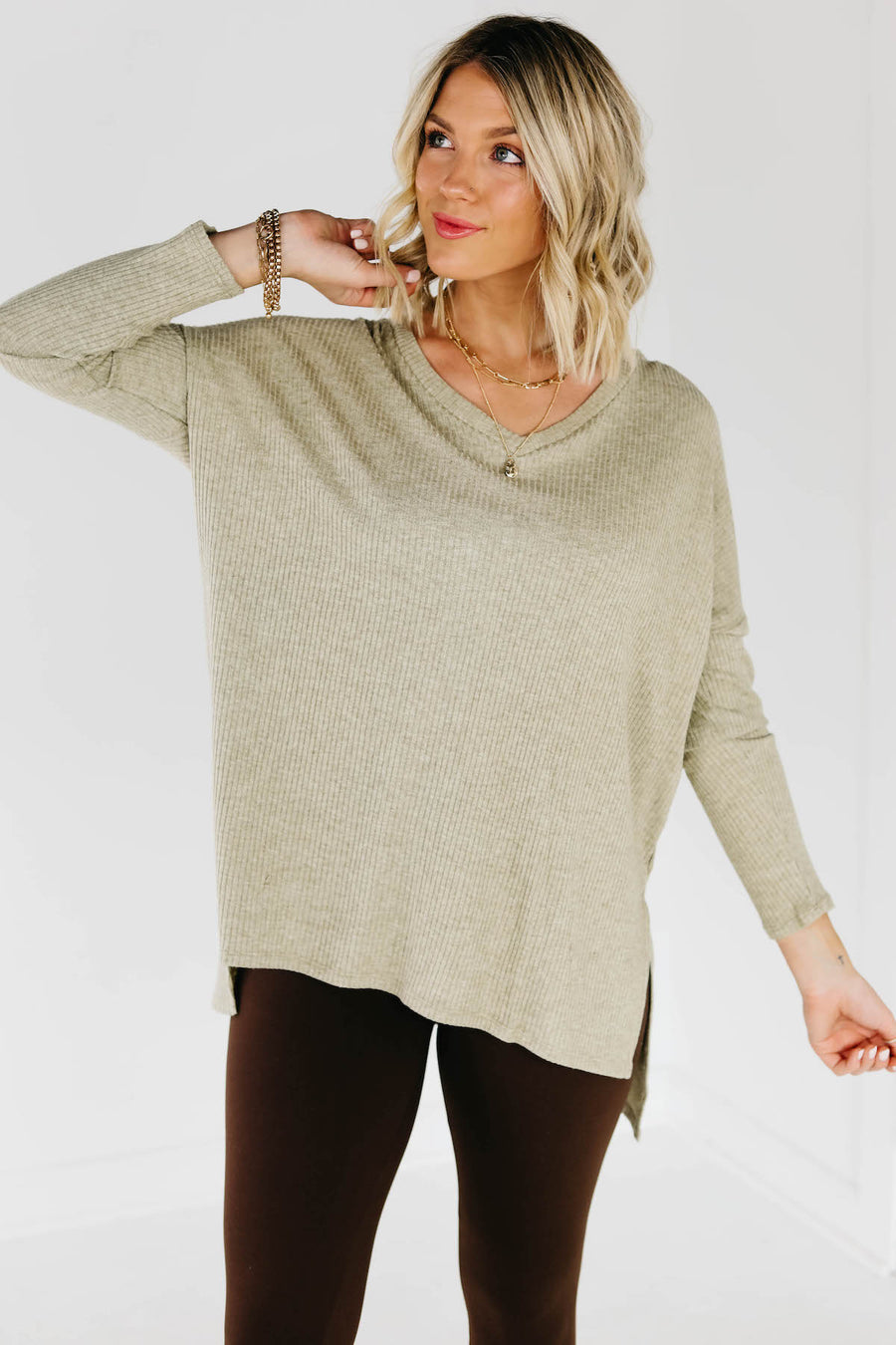 The Trace Heather Ribbed Sweater