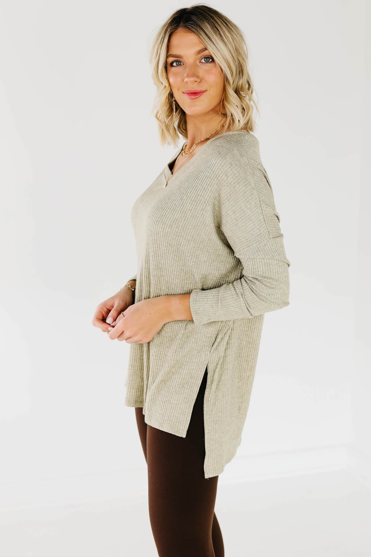 The Trace Heather Ribbed Sweater