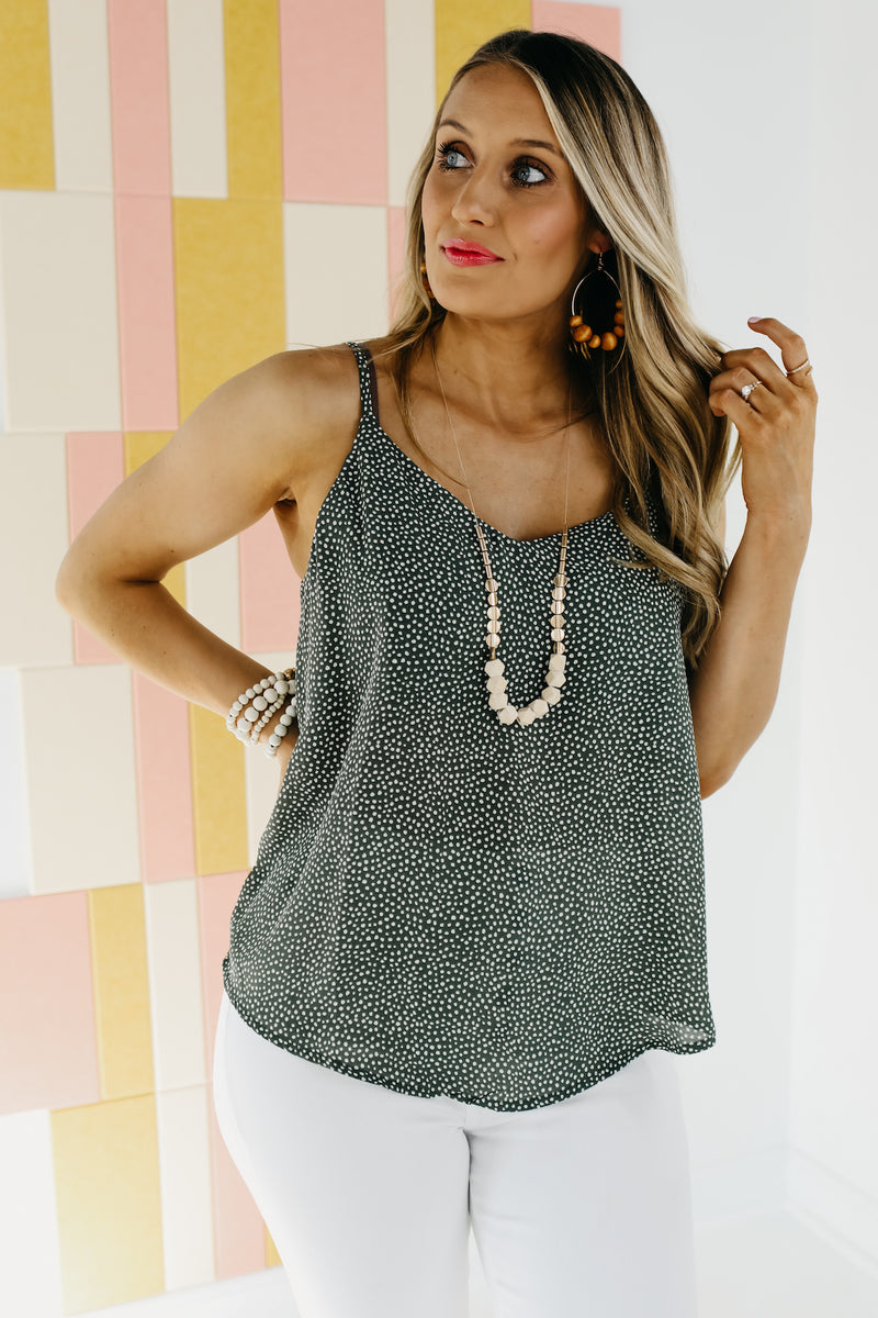 The Lorel Dot Print Camisole Tank Top - FINAL SALE