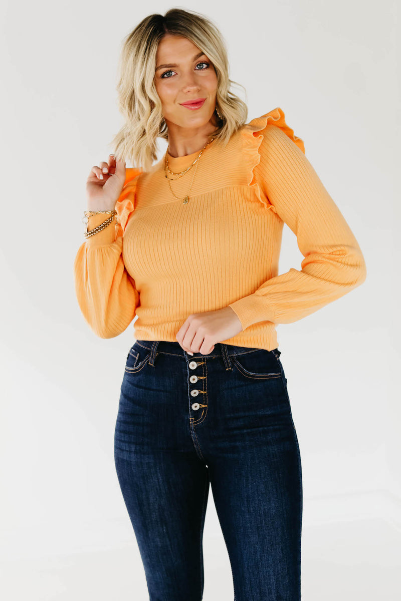 The Baxter Ribbed Crew Neck Top - FINAL SALE