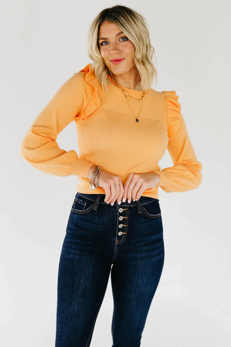 The Baxter Ribbed Crew Neck Top - FINAL SALE