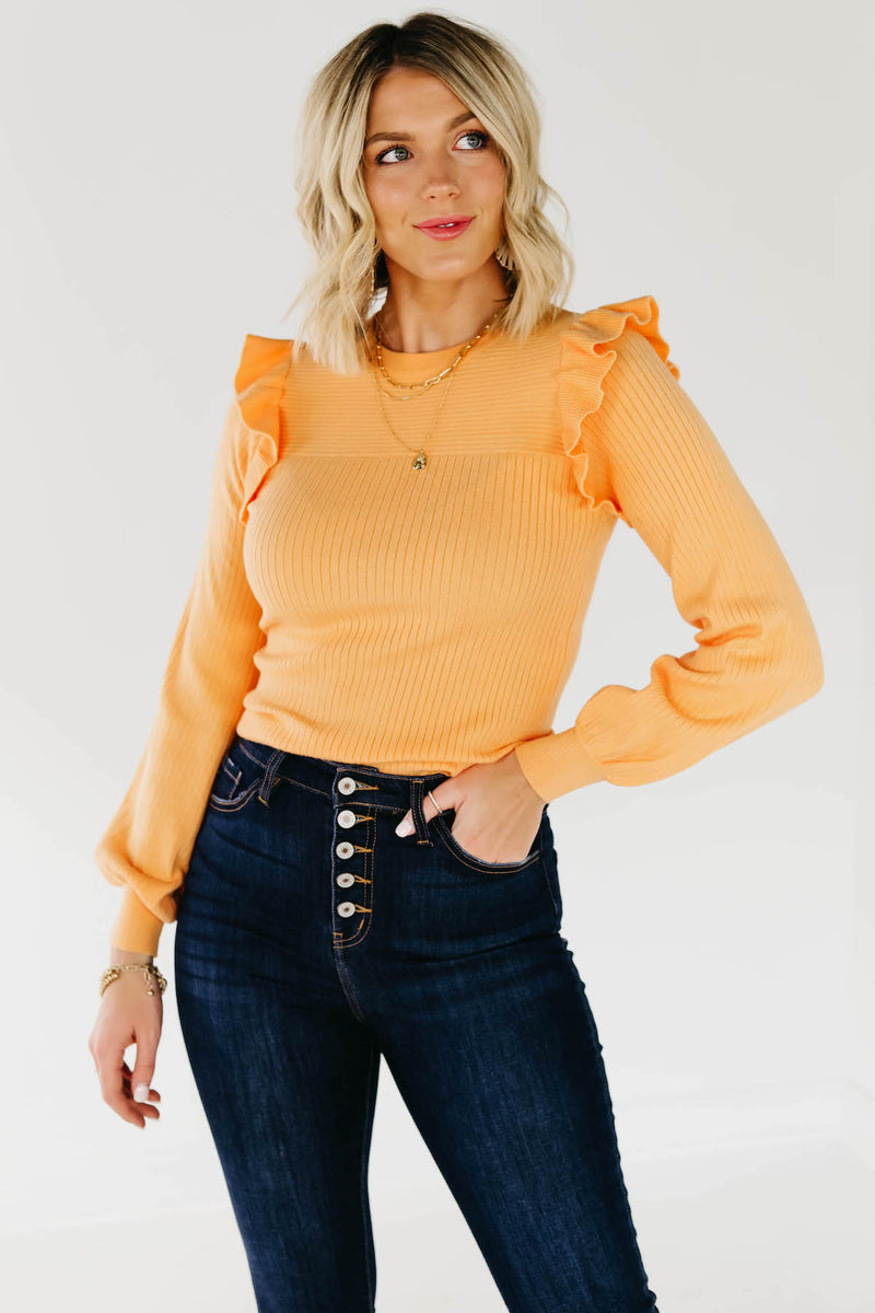 The Baxter Ribbed Crew Neck Top - FINAL SALE
