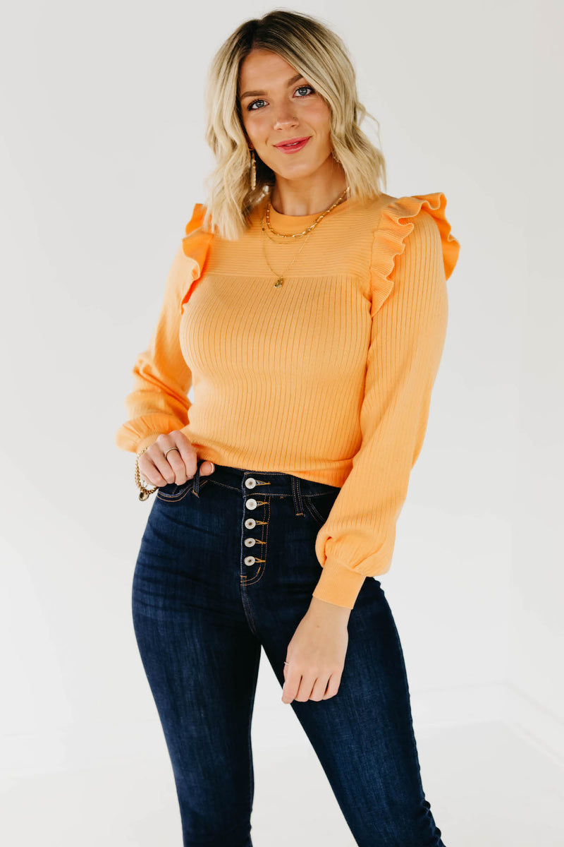 The Baxter Ribbed Crew Neck Top - FINAL SALE
