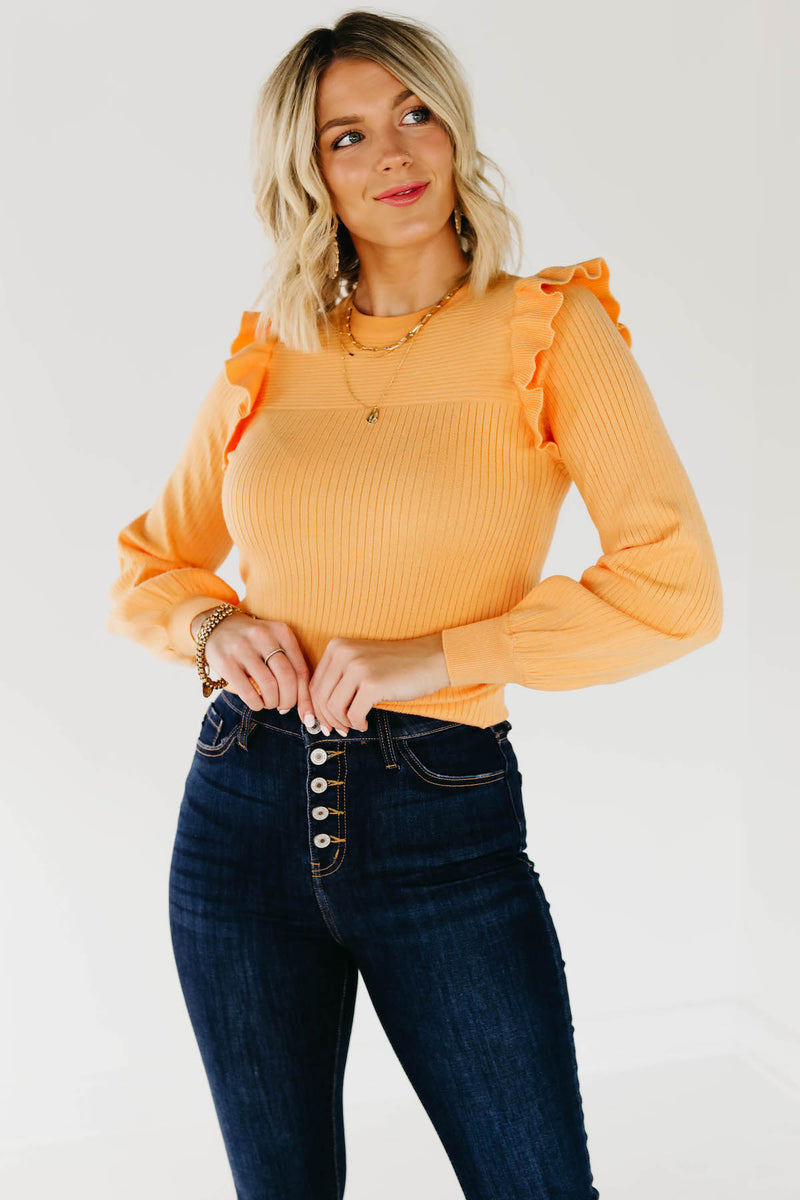 The Baxter Ribbed Crew Neck Top - FINAL SALE