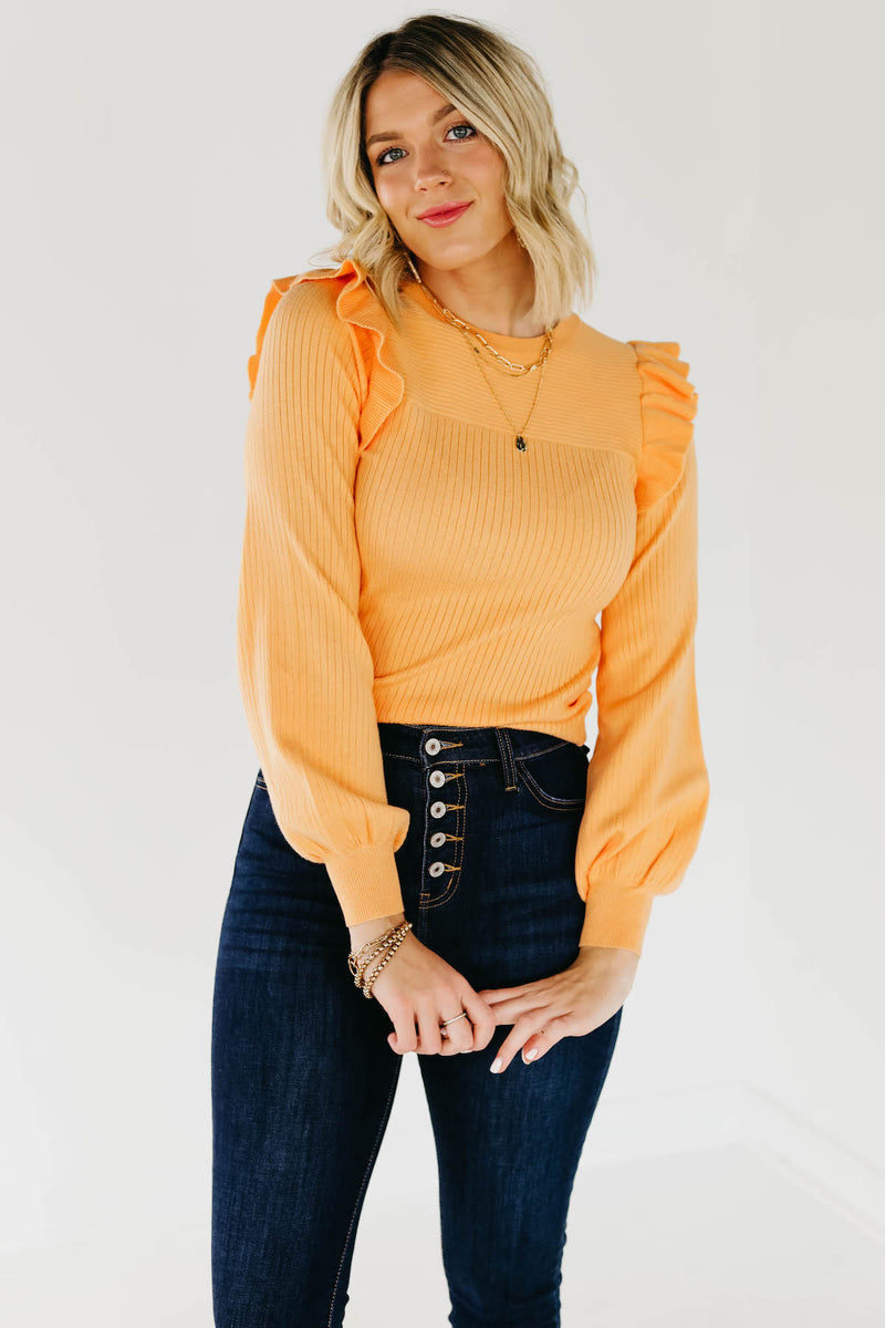 The Baxter Ribbed Crew Neck Top - FINAL SALE