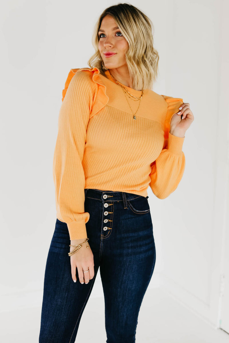 The Baxter Ribbed Crew Neck Top - FINAL SALE