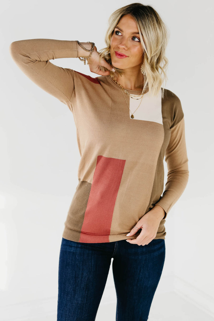 The Lucky Color Block Sweater