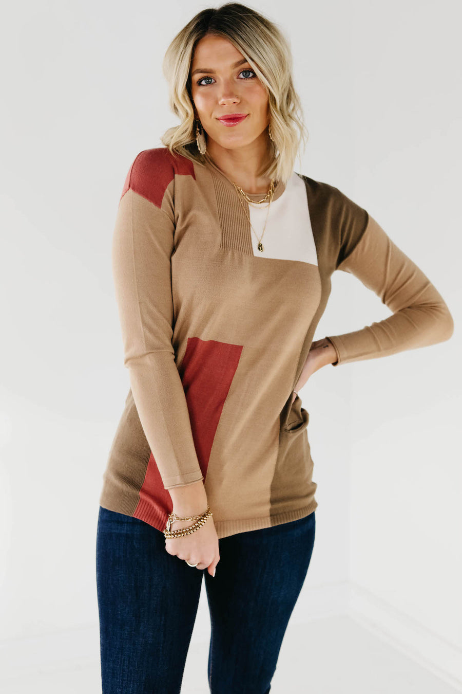 The Lucky Color Block Sweater