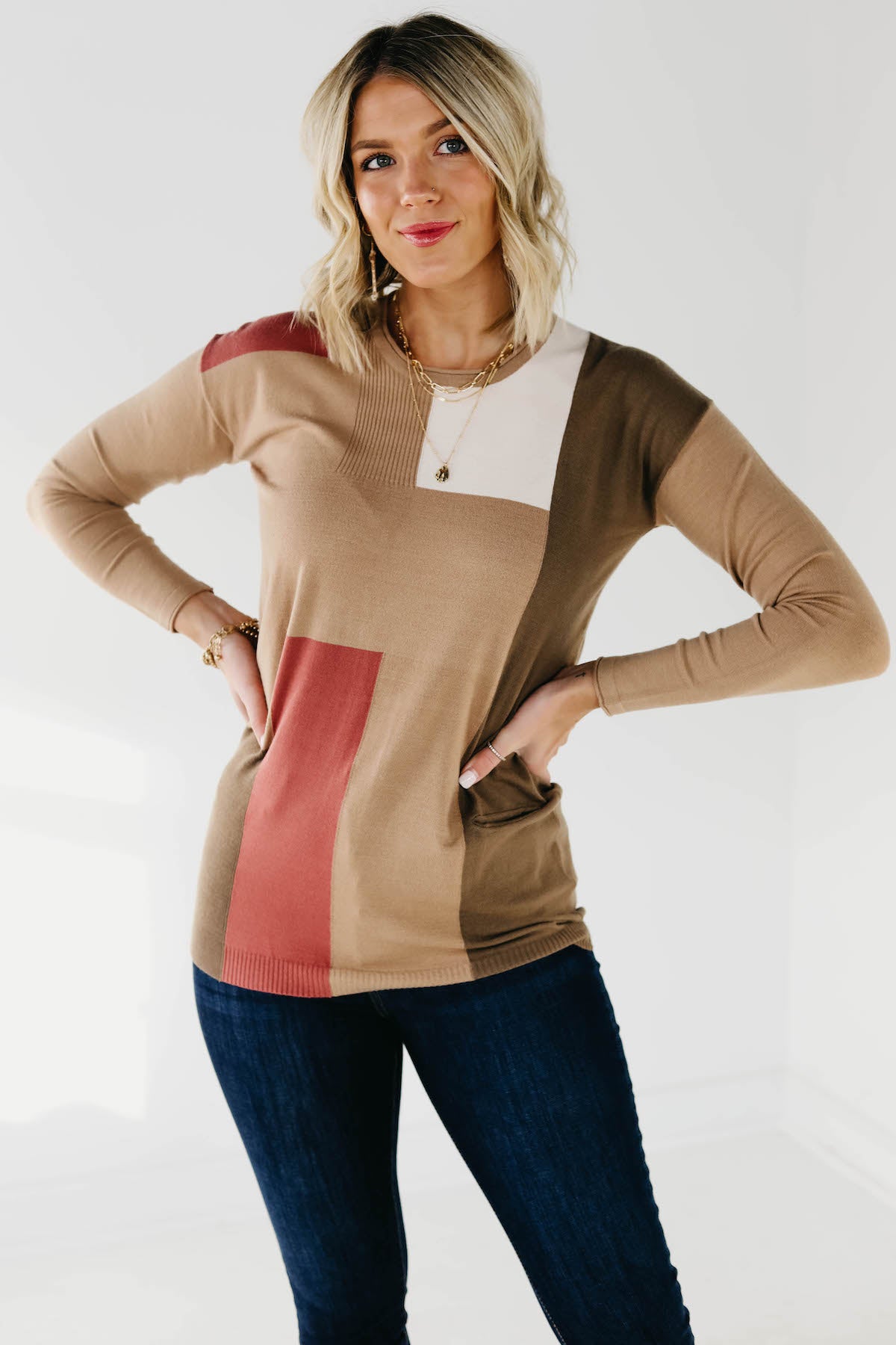The Lucky Color Block Sweater