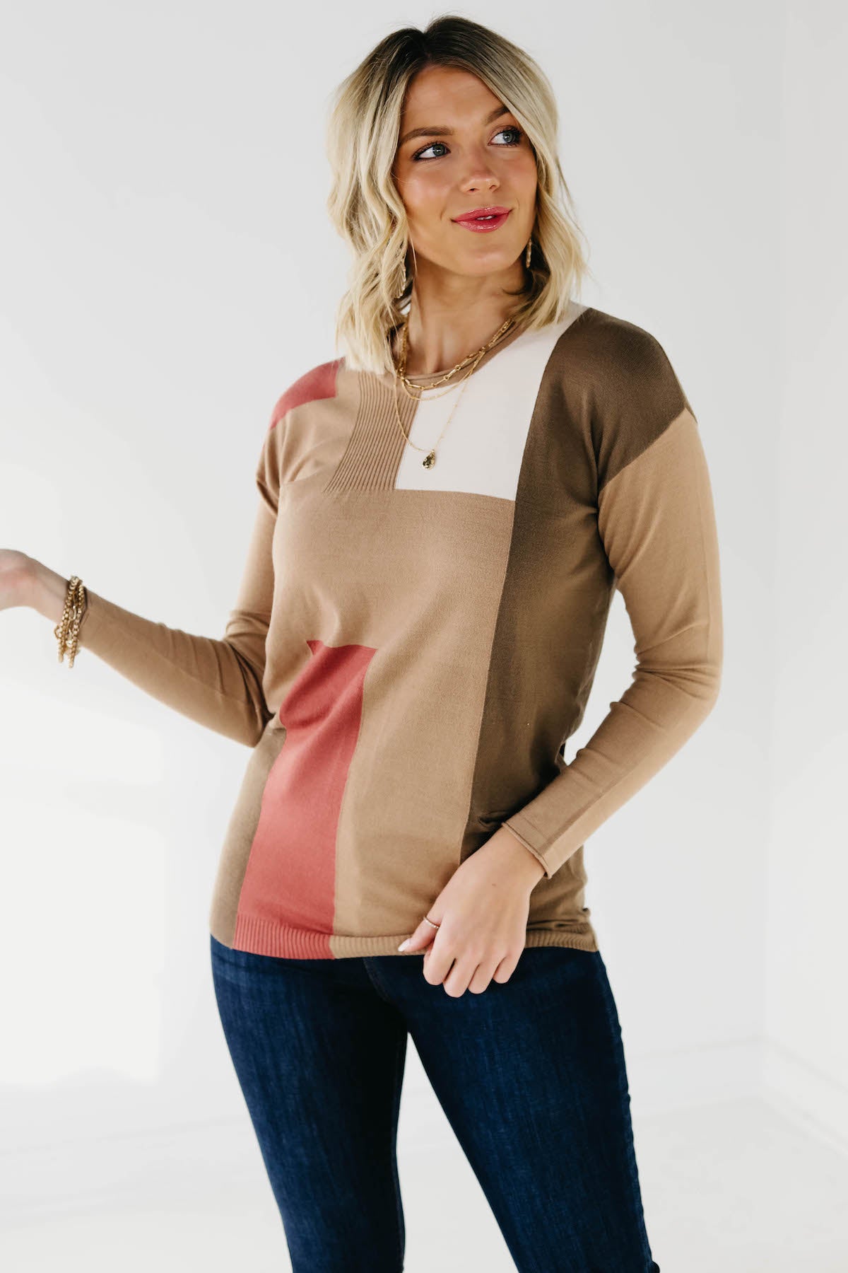 The Lucky Color Block Sweater