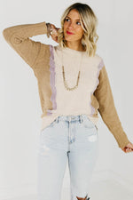 The Aviana Chenille Colorblock Sweater