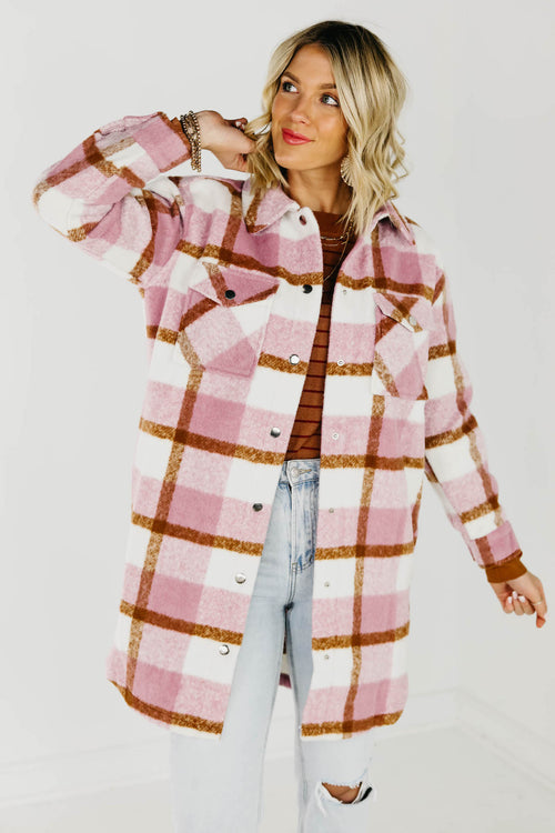 The Lush Tripp Longline Plaid Coat