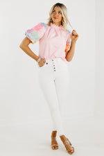 The Journey Embroidered Balloon Sleeve Blouse - FINAL SALE