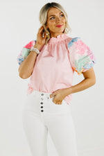 The Journey Embroidered Balloon Sleeve Blouse - FINAL SALE