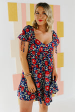 The Julius Floral Sweetheart Neck Mini Dress - FINAL SALE