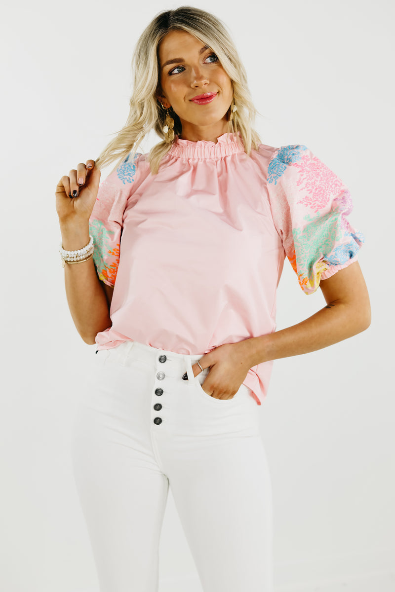 The Journey Embroidered Balloon Sleeve Blouse - FINAL SALE