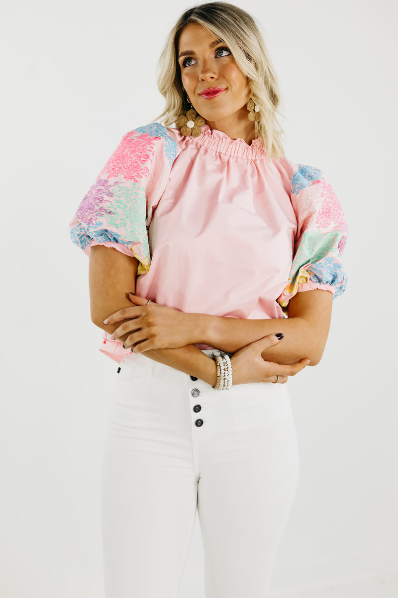 The Journey Embroidered Balloon Sleeve Blouse - FINAL SALE