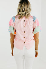 The Journey Embroidered Balloon Sleeve Blouse - FINAL SALE