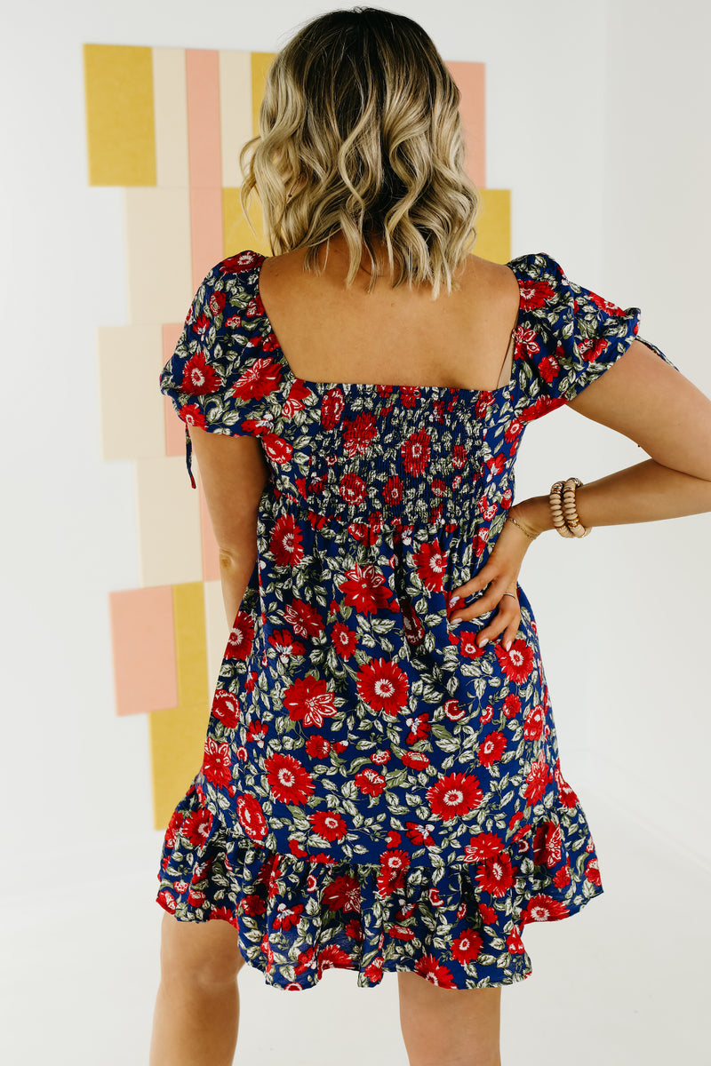 The Julius Floral Sweetheart Neck Mini Dress - FINAL SALE