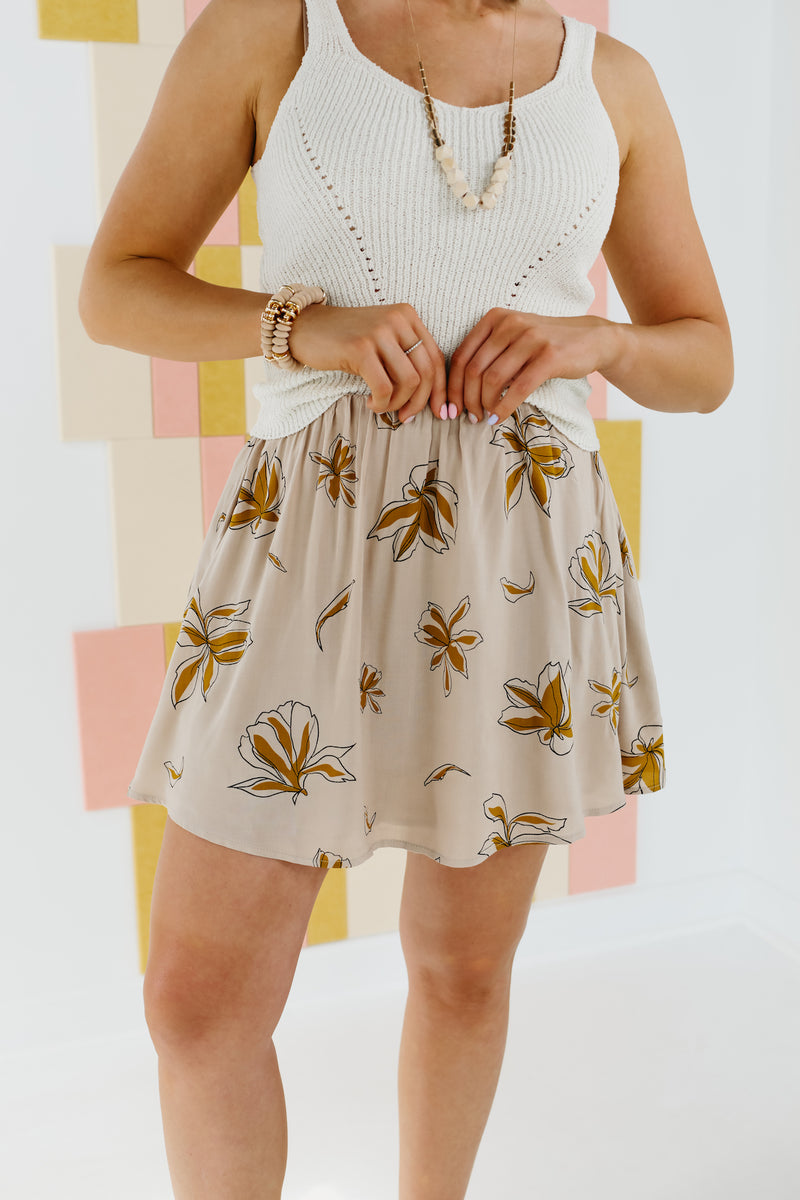 The Wishlist Kiara Floral Mini Skirt - FINAL SALE