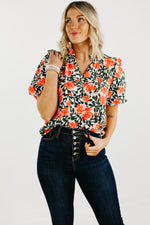 The Naya Floral Puff Sleeve Blouse - FINAL SALE