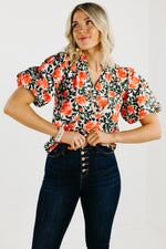 The Naya Floral Puff Sleeve Blouse - FINAL SALE