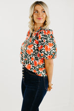 The Naya Floral Puff Sleeve Blouse - FINAL SALE