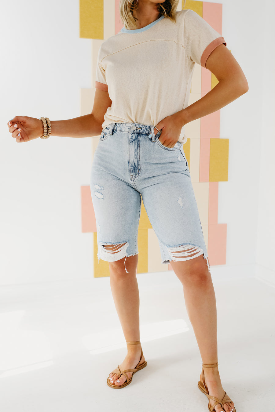 Vervet Denim | The Tammie 11" High Rise Bermuda Shorts - FINAL SALE