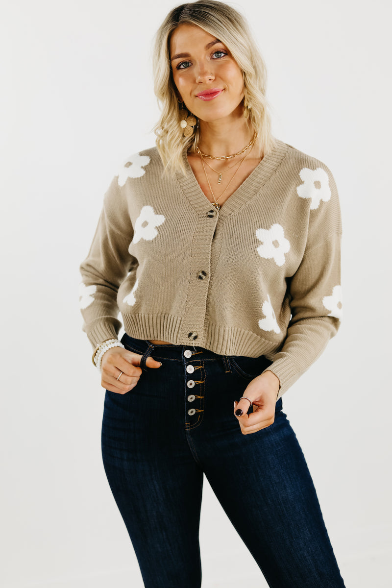 The Halle Floral Cropped Cardigan - FINAL SALE